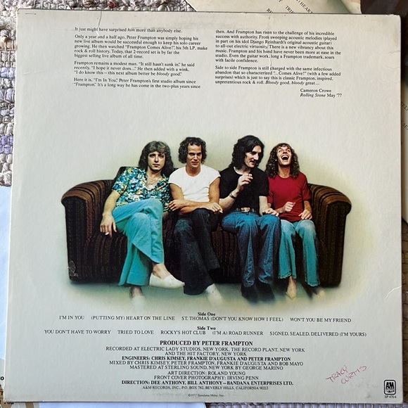 Peter Frampton - “I’m In You” Vinyl LP - Picture 2 of 5